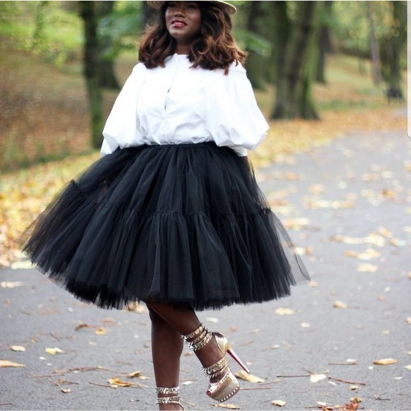 Lady's Princess Tutu Tulle Midi Knee Length Skirt Underskirt Petticoat B… - Picture 5 of 8